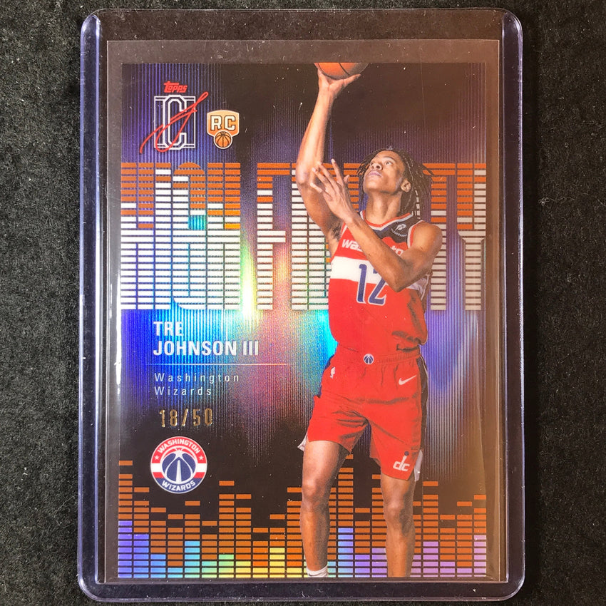 2025-26 Topps Signature Class TRE JOHNSON III Rookie High Fidelity Orange 18/50