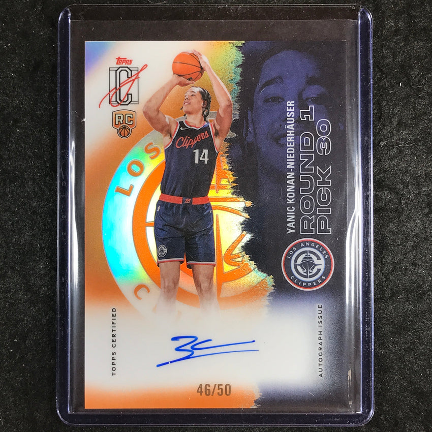 2025-26 Topps Signature Class YANIC NIEDERHAUSER Rookie Chrome Orange Auto 46/50