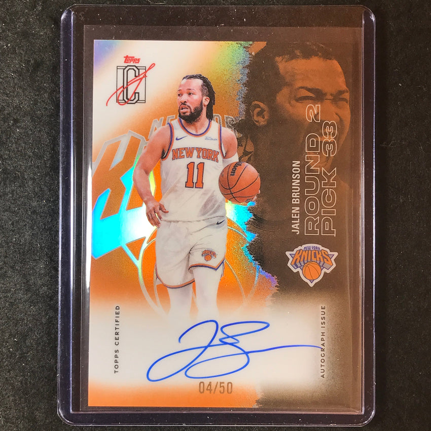 2025-26 Topps Signature Class JALEN BRUNSON Chrome Orange Auto 4/50
