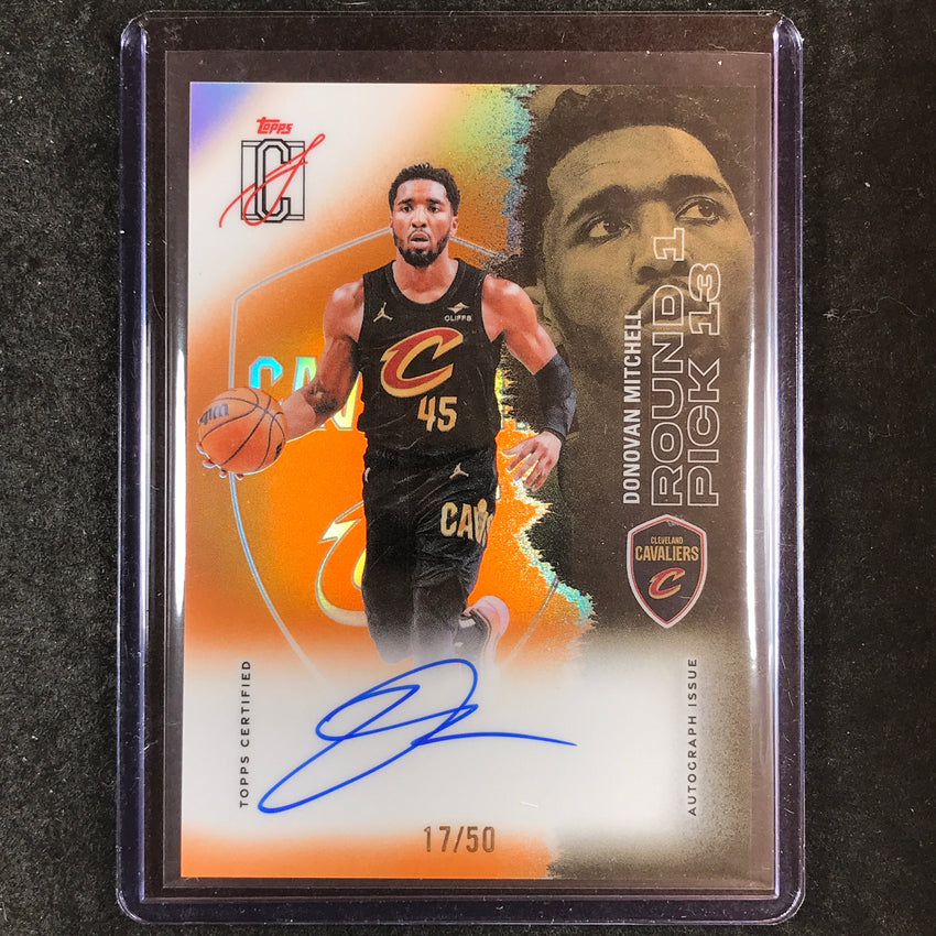 2025-26 Topps Signature Class DONOVAN MITCHELL Chrome Orange Auto 17/50