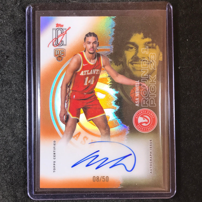 2025-26 Topps Signature Class ASA NEWELL Rookie Chrome Orange Auto 8/50