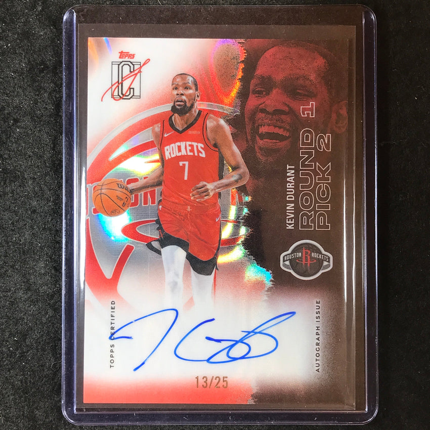 2025-26 Topps Signature Class KEVIN DURANT Chrome Red Lava Auto 13/25