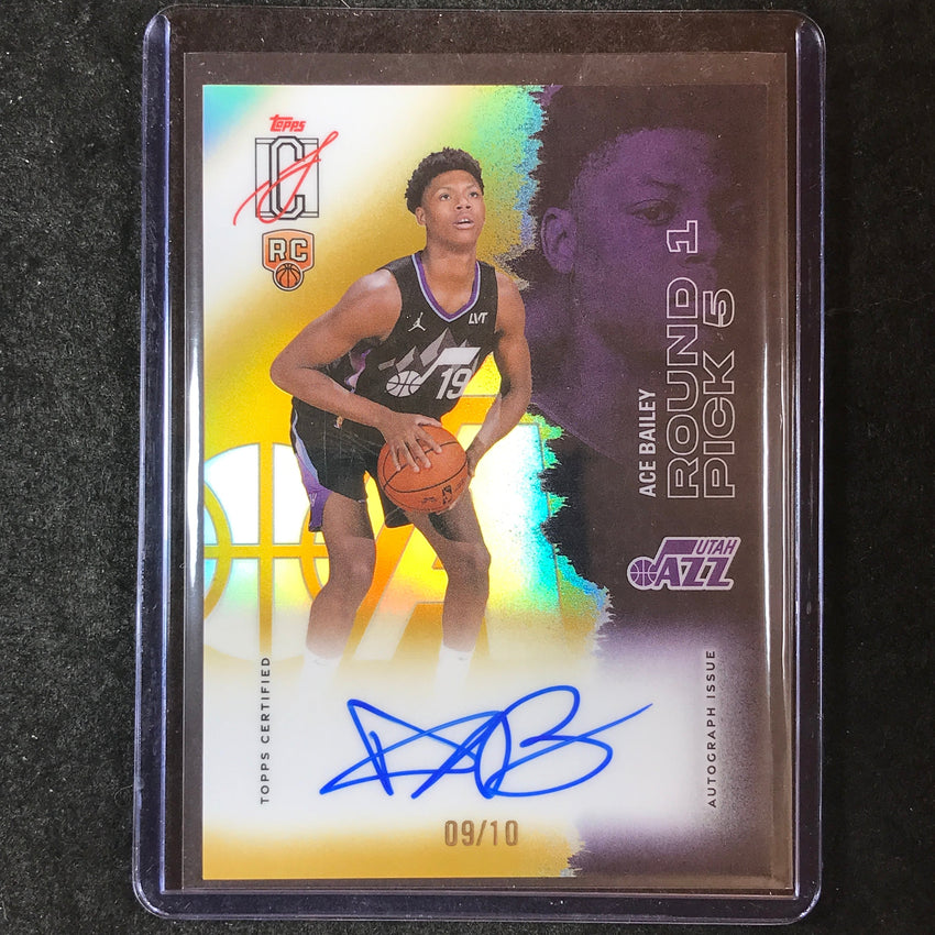 2025-26 Topps Signature Class ACE BAILEY Rookie Chrome Gold Auto 9/10