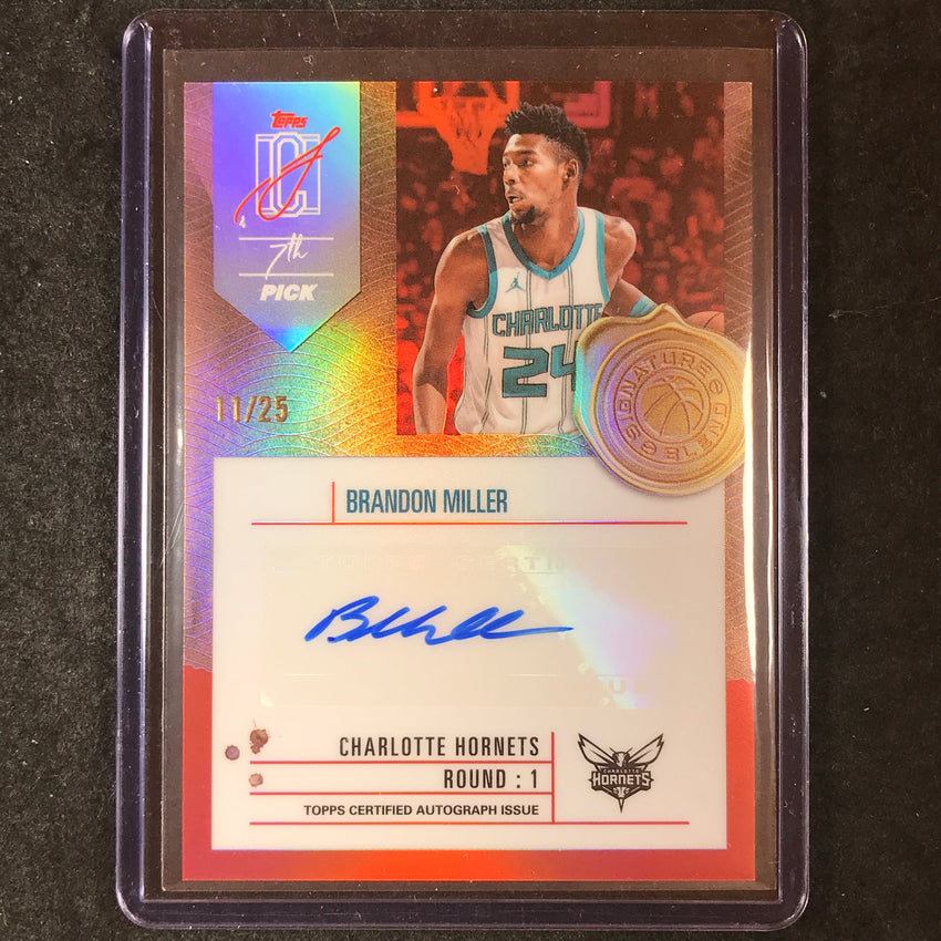 2025-26 Topps Signature Class BRANDON MILLER Chrome Red Auto 11/25