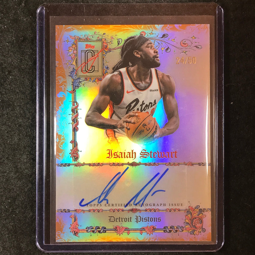 2025-26 Topps Signature Class ISAIAH STEWART Manuscripts Orange Auto 24/50