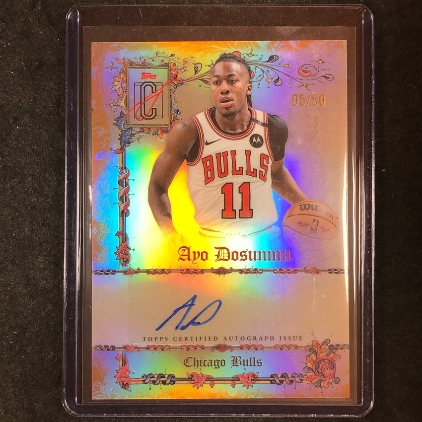 2025-26 Topps Signature Class AYO DOSUNMU Manuscripts Orange Auto 5/50