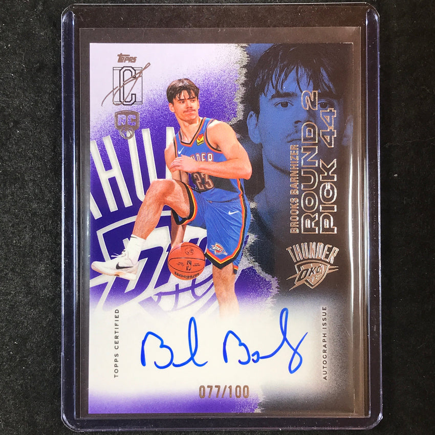 2025-26 Topps Signature Class BROOKS BARNHIZER Rookie Class Purple Auto 77/100