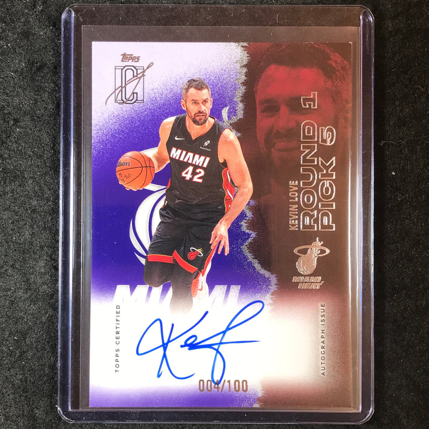 2025-26 Topps Signature Class KEVIN LOVE Class Purple Auto 4/100