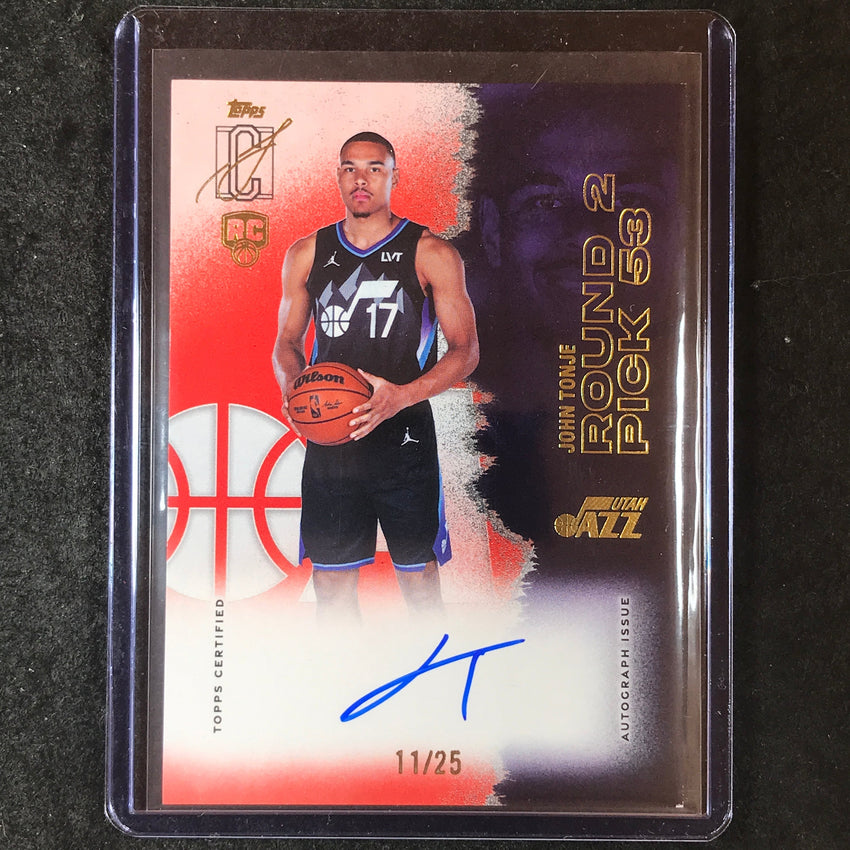 2025-26 Topps Signature Class JOHN TONJE Rookie Class Red Auto 11/25
