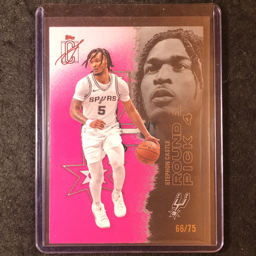 2025-26 Topps Signature Class STEPHON CASTLE Pink 66/75 #53