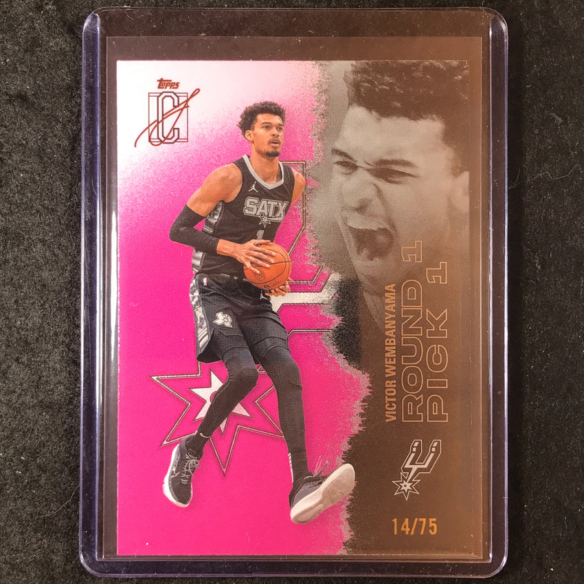 2025-26 Topps Signature Class VICTOR WEMBANYAMA Pink 14/75 #55