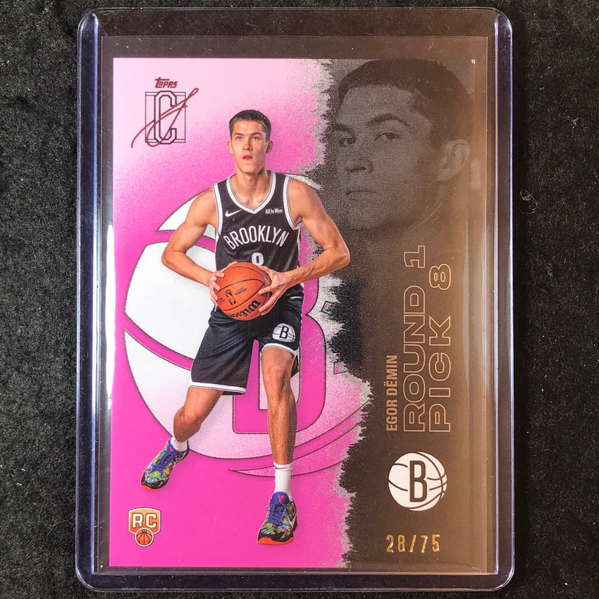 2025-26 Topps Signature Class EGOR DEMIN Rookie Pink 28/75 #105