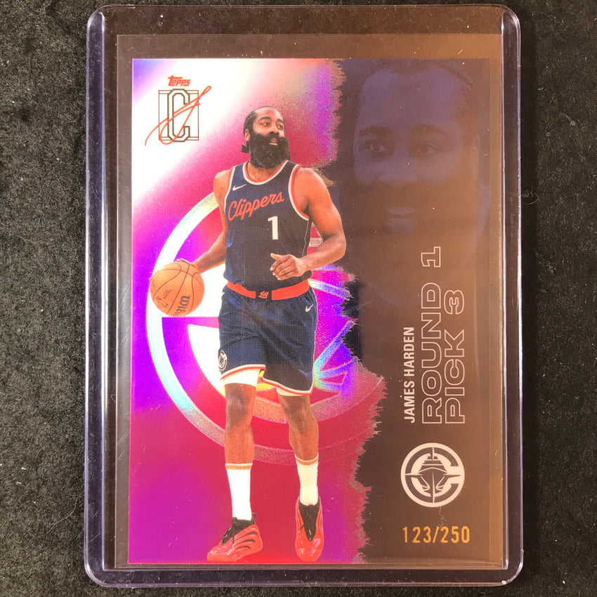 2025-26 Topps Signature Class JAMES HARDEN Chrome Magenta 123/250 #62