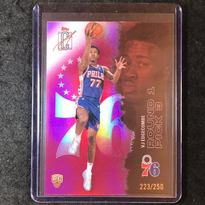 2025-26 Topps Signature Class VJ EDGECOMBE Rookie Chrome Magenta 223/250 #130
