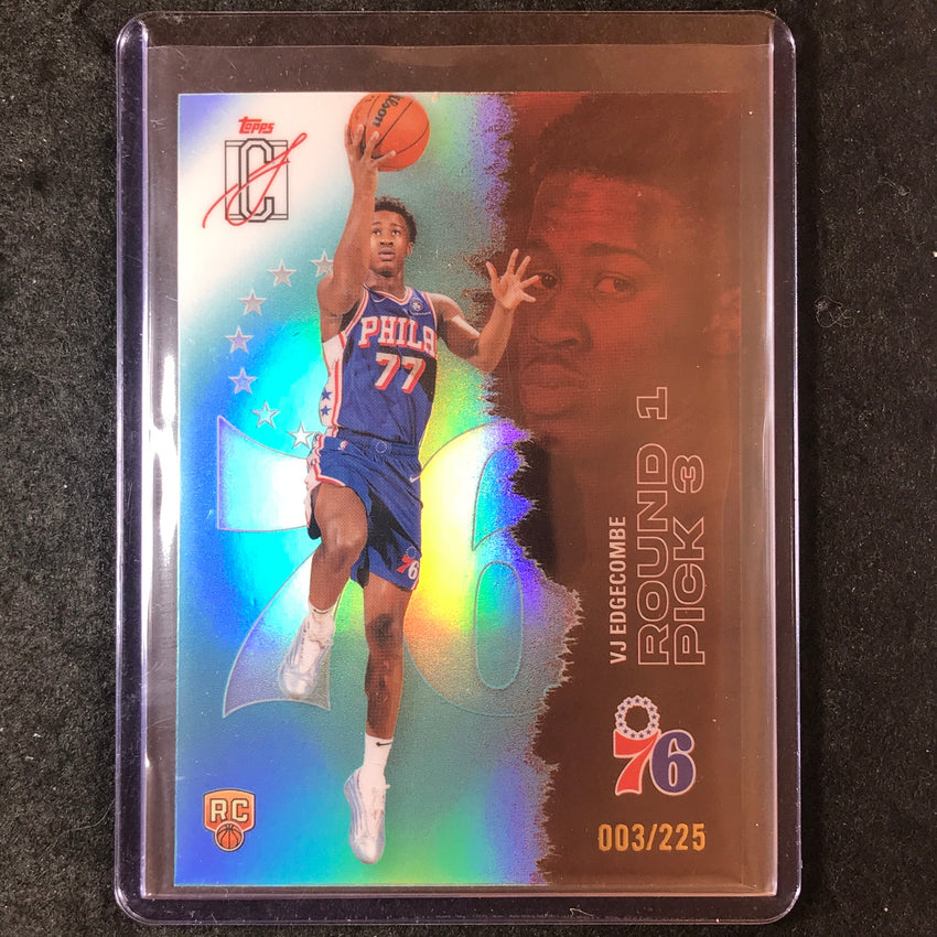 2025-26 Topps Signature Class VJ EDGECOMBE Rookie Chrome Teal 3/225 #130
