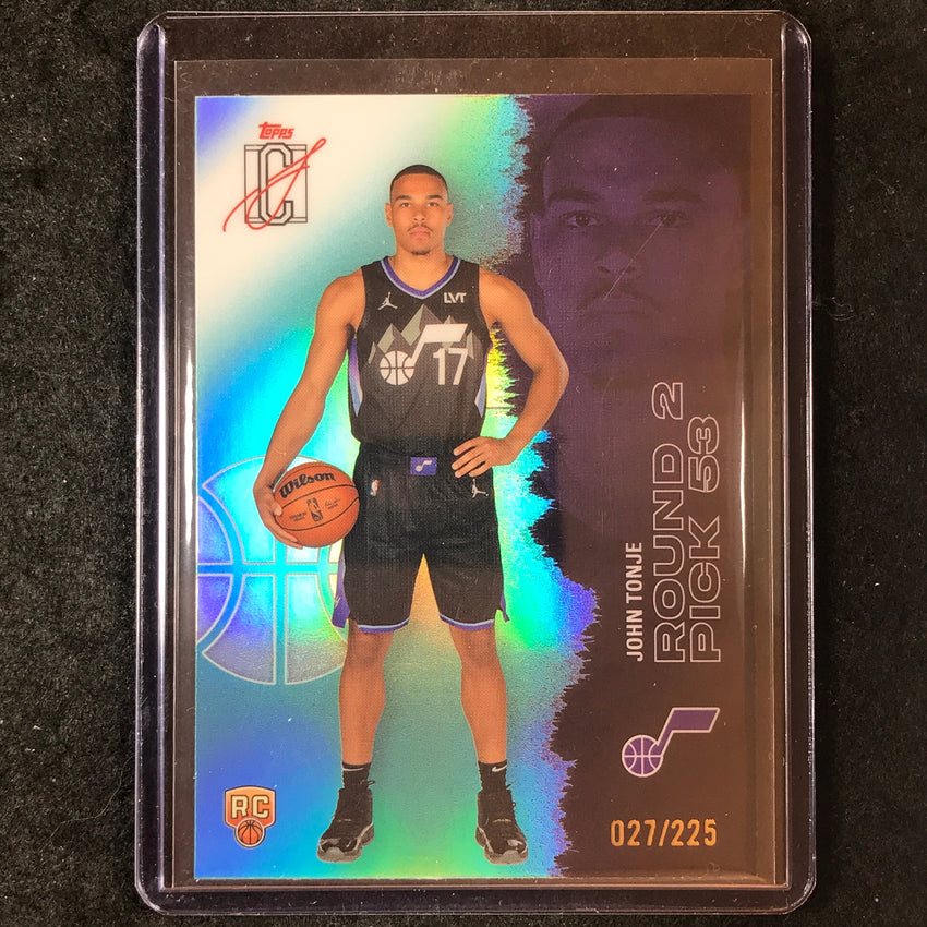 2025-26 Topps Signature Class JOHN TONJE Rookie Chrome Teal 27/225 #147