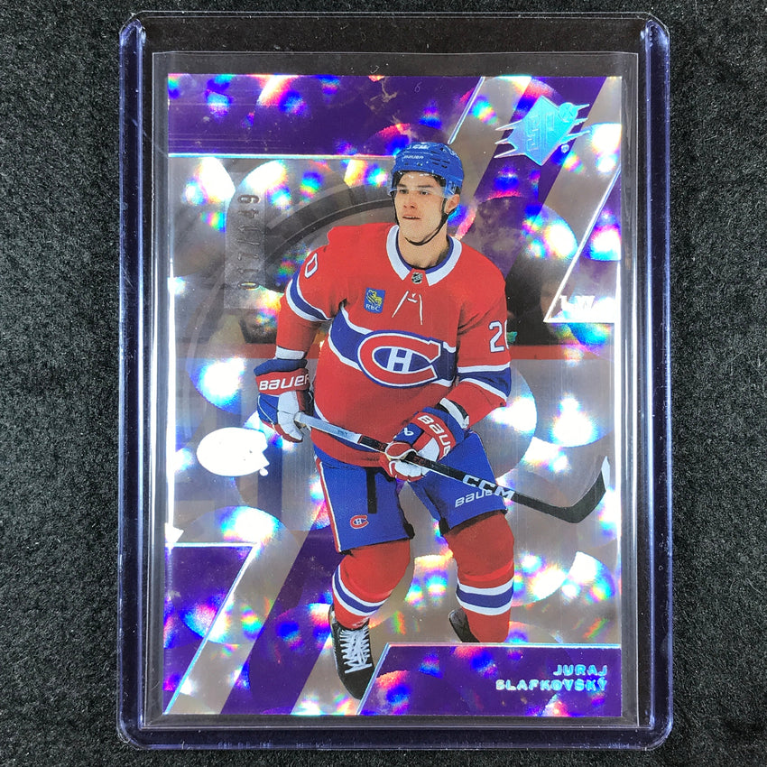 2023-24 SPx Hockey JURAJ SLAFKOVSKY Base Purple Parallax 17/149 #36