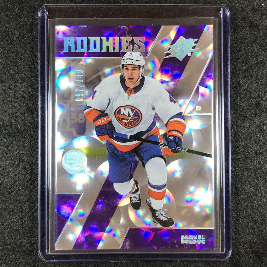 2023-24 SPx Hockey SAMUEL BOLDUC Rookies Base Purple Parallax 97/149 #127