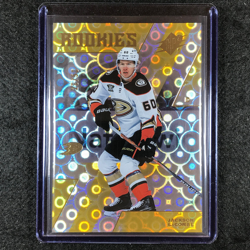 2023-24 SPx Hockey JACKSON LACOMBE Rookies Base Grand Finale 28/50 #139