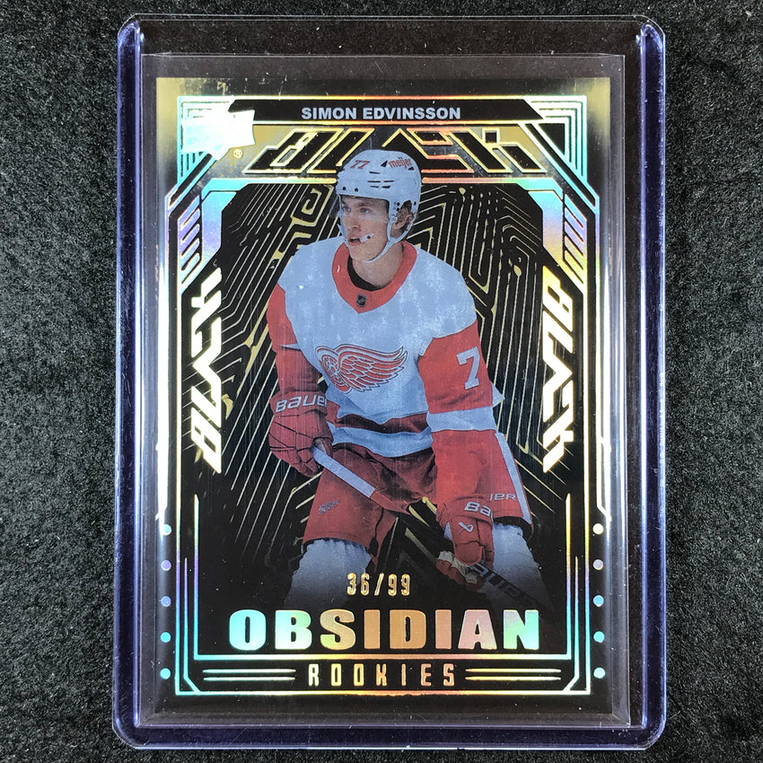 2023-24 SPx Hockey SIMON EDVINSSON UD Black Obsidian Rookies Gold 36/99