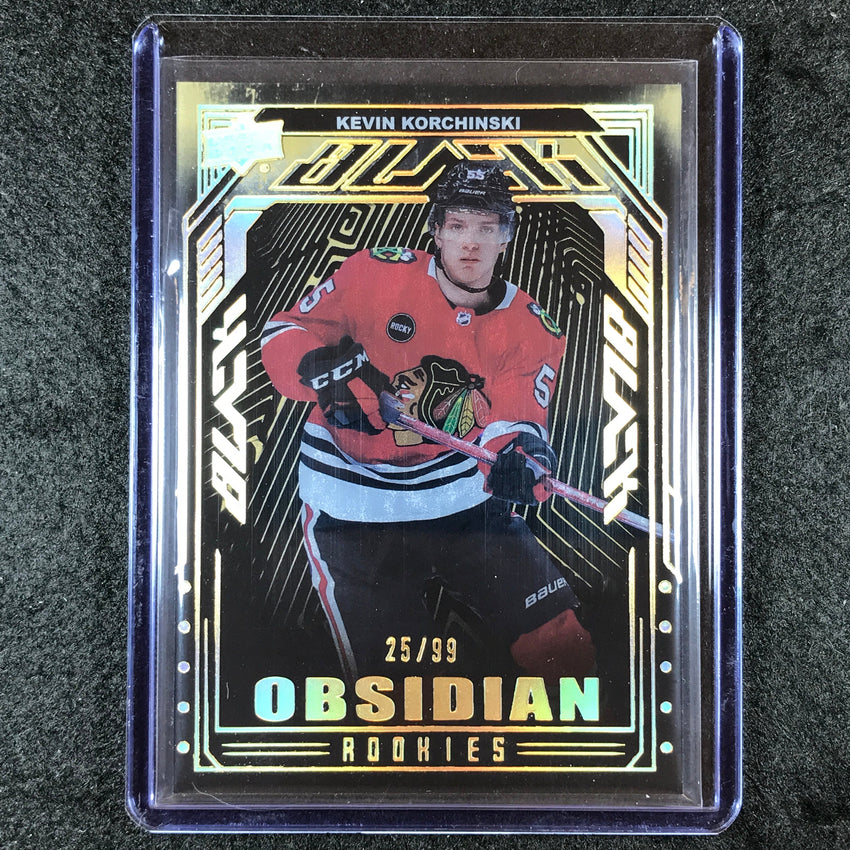 2023-24 SPx Hockey KEVIN KORCHINSKI UD Black Obsidian Rookies Gold 25/99