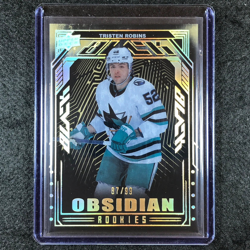 2023-24 SPx Hockey TRISTEN ROBINS UD Black Obsidian Rookies Gold 87/99