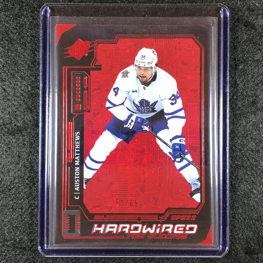 2023-24 SPx Hockey AUSTON MATTHEWS Hardwired For Success Red 51/65
