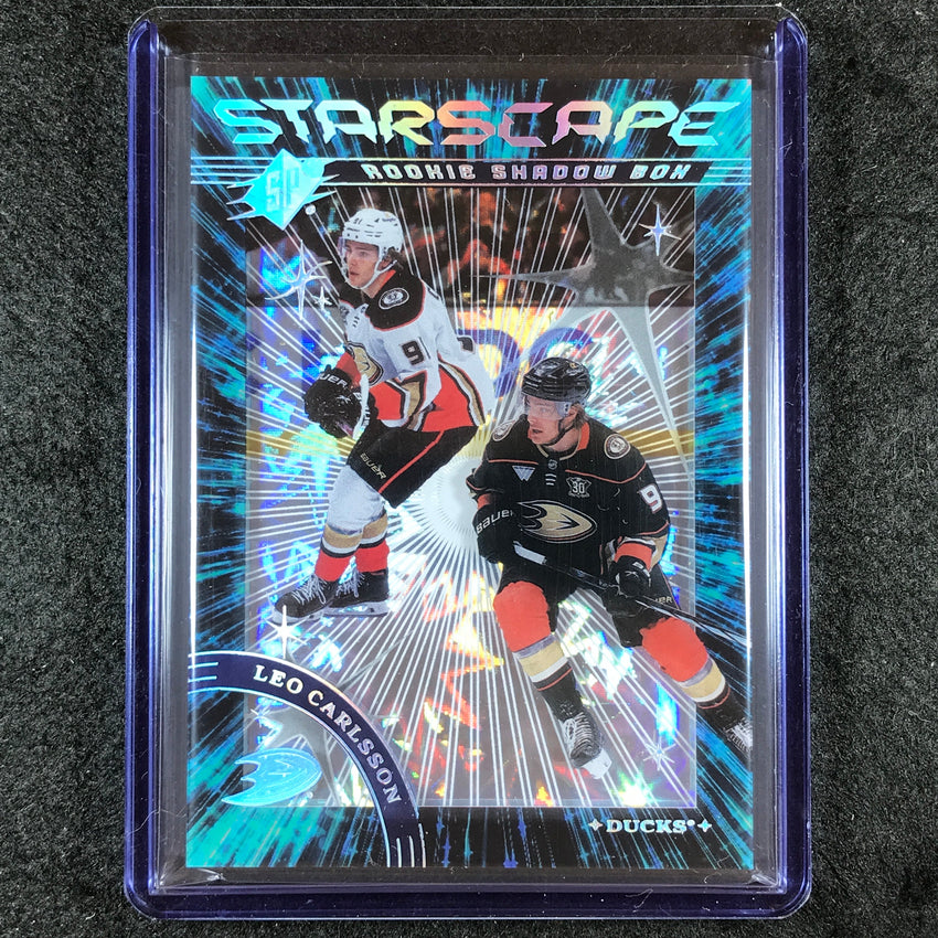 2023-24 SPx Hockey LEO CARLSSON Rookie Starscape Shadow Box Silver Spectrum 4/99