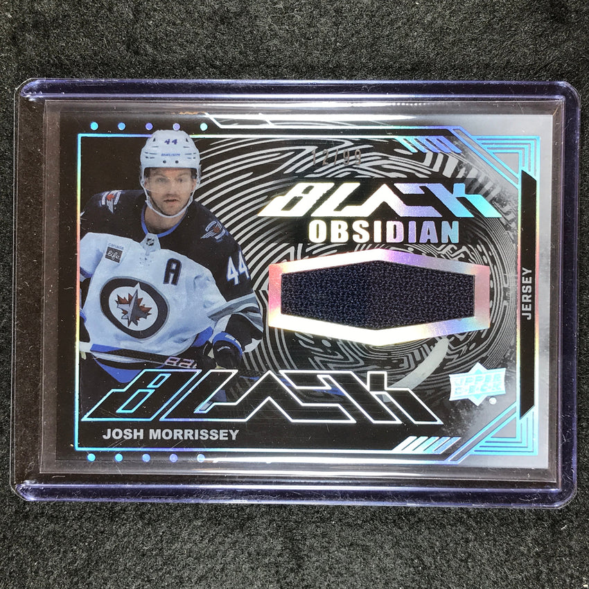 2023-24 SPx Hockey JOSH MORRISSEY UD Black Obsidian Jersey Relic 12/99