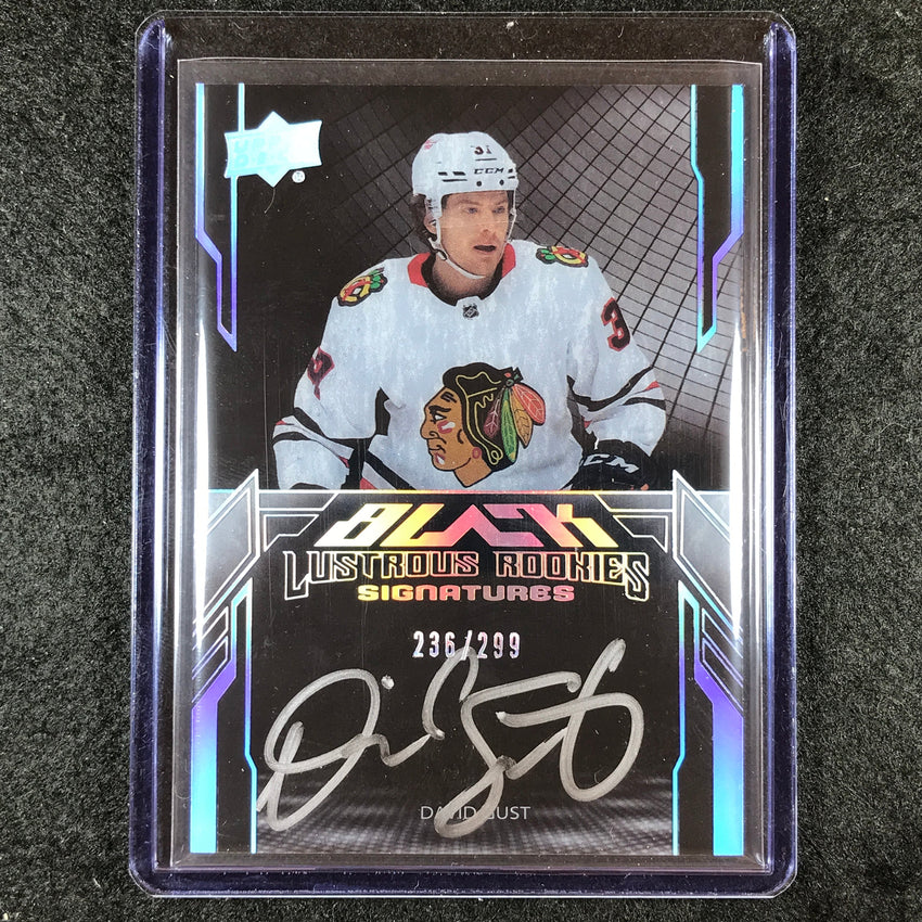 2023-24 SPx Hockey DAVID GUST UD Black Lustrous Rookie Auto 236/299