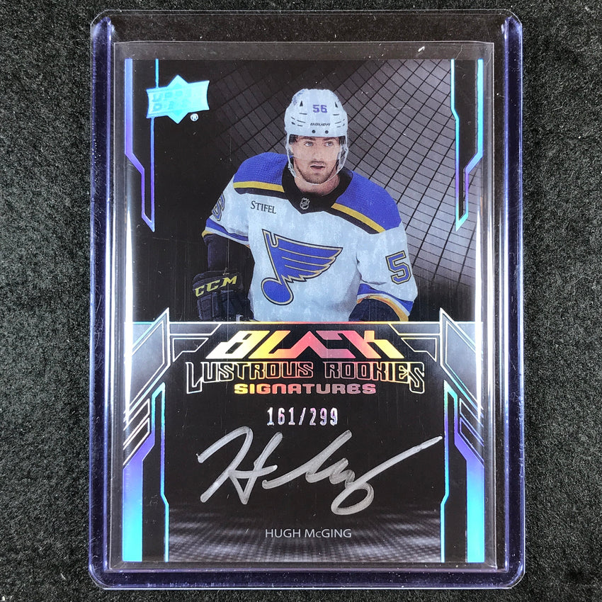 2023-24 SPx Hockey HUGH MCGING UD Black Lustrous Rookie Auto 161/299