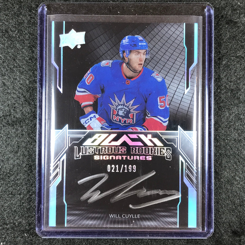 2023-24 SPx Hockey WILL CUYLLE UD Black Lustrous Rookie Auto 21/199
