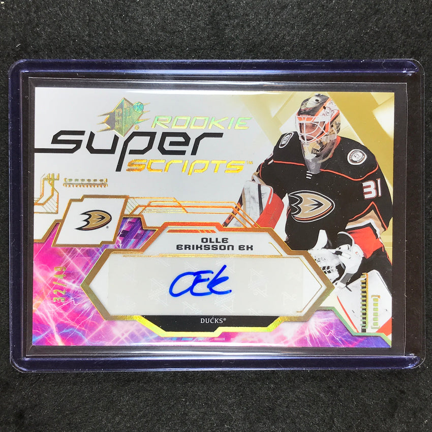 2023-24 SPx Hockey OLLE ERIKSSON EK Rookie Superscripts Auto Gold 32/49