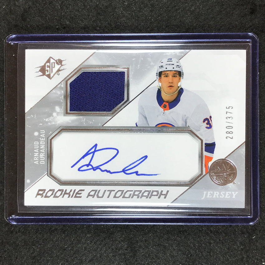 2023-24 SPx Hockey ARNAUD DURANDEAU Rookie Jersey Auto 280/375