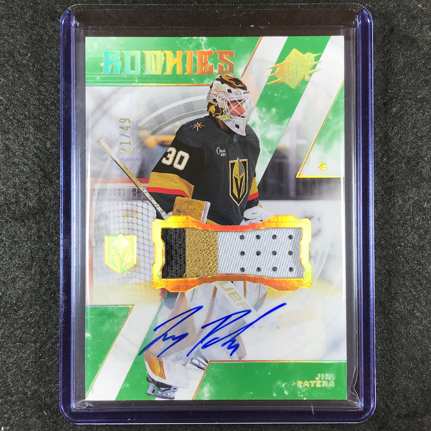 2023-24 SPx Hockey JIRI PATERA Rookies Base Patch Auto 21/49