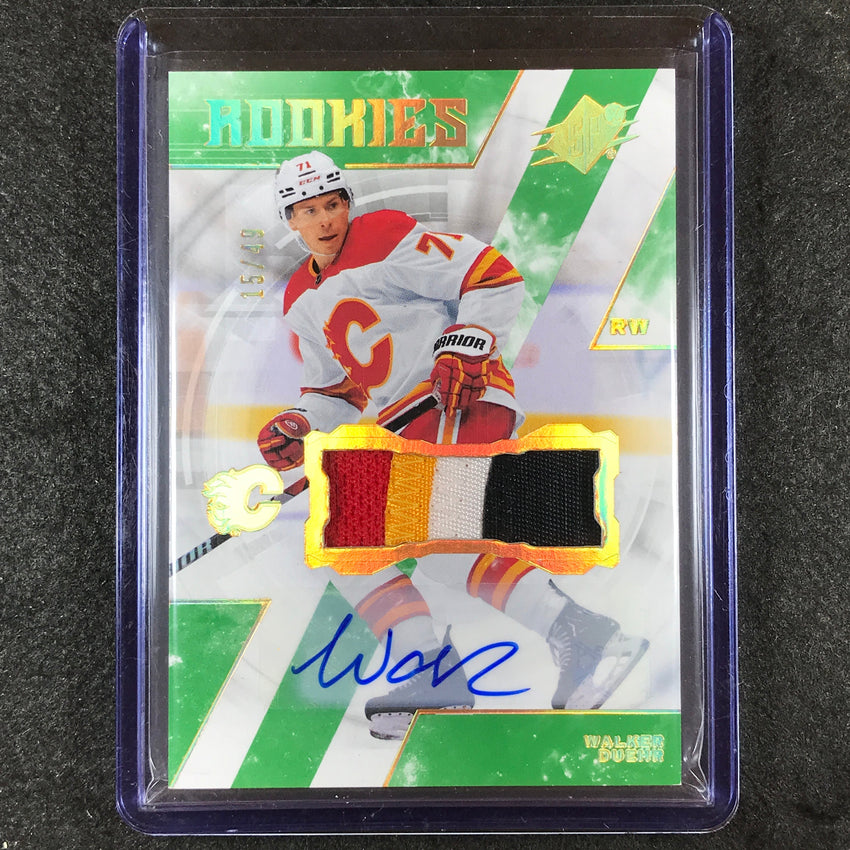 2023-24 SPx Hockey WALKER DUEHR Rookies Base Patch Auto 15/49