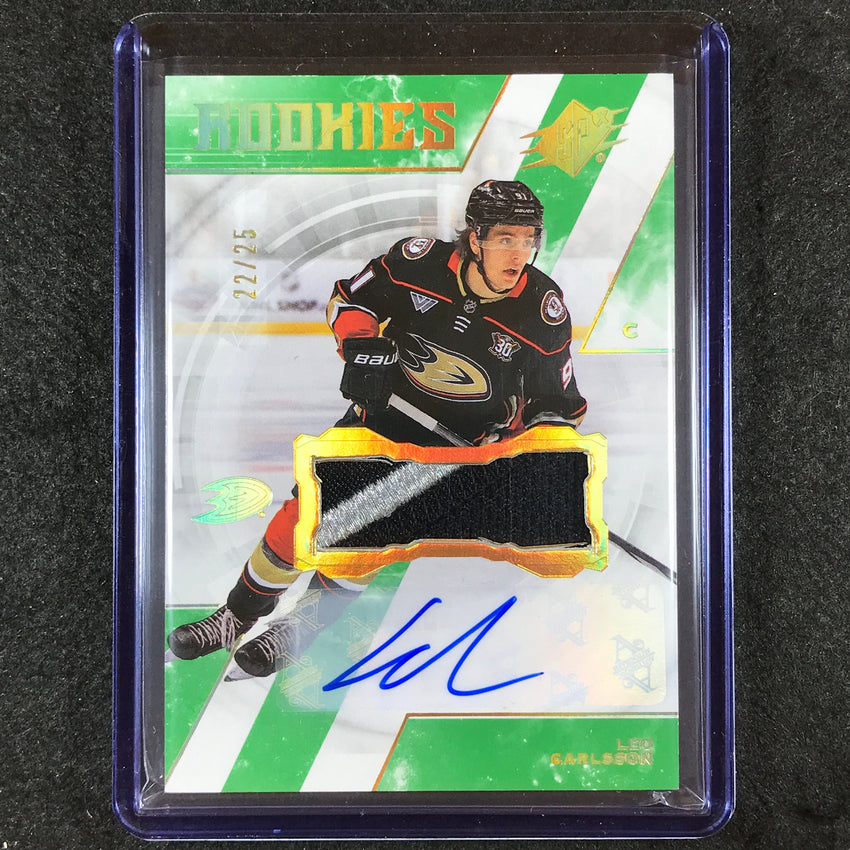 2023-24 SPx Hockey LEO CARLSSON Rookies Base Patch Auto 22/25