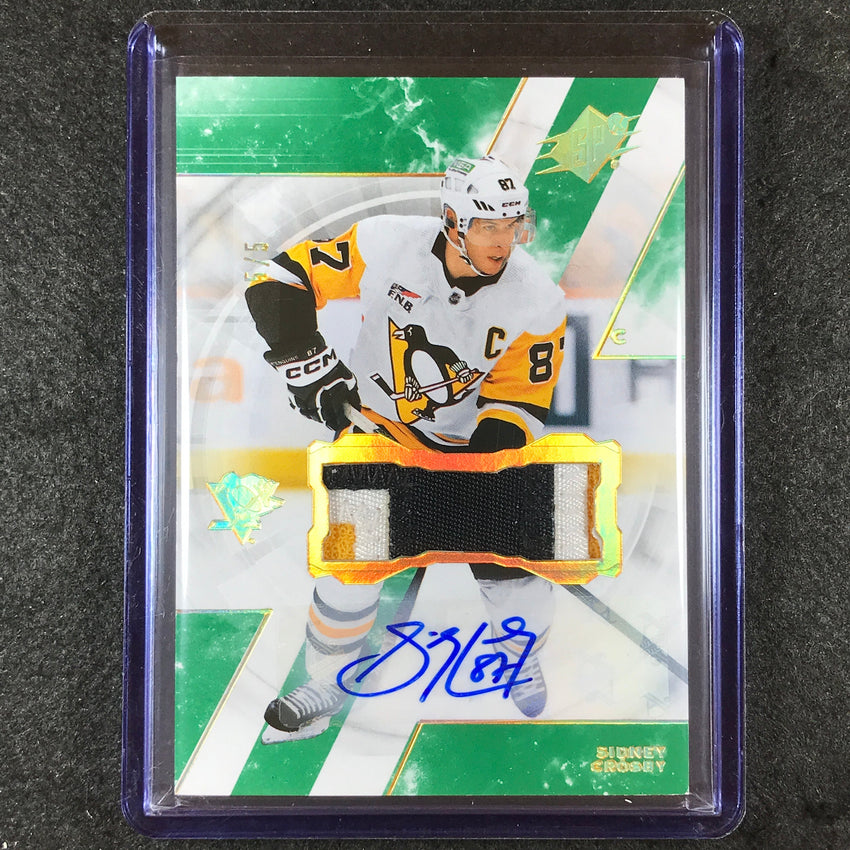 2023-24 SPx Hockey SIDNEY CROSBY Base Patch Auto 5/5