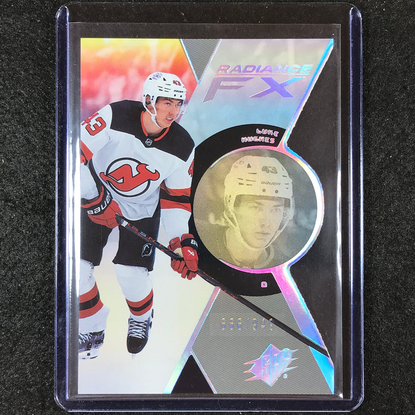 2023-24 SPx Hockey LUKE HUGHES Radiance FX Rookie Base 666/949 #62