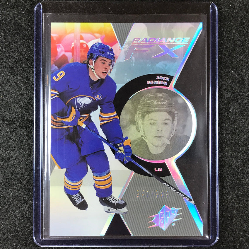 2023-24 SPx Hockey ZACH BENSON Radiance FX Rookie Base 941/949 #77