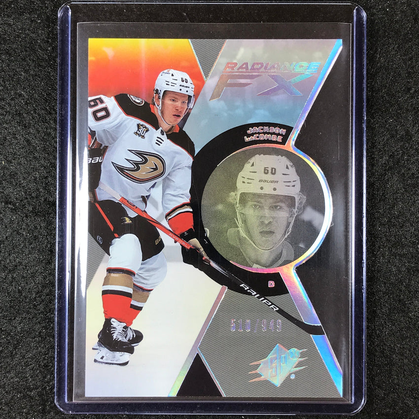 2023-24 SPx Hockey JACKSON LACOMBE Radiance FX Rookie Base 510/949 #80