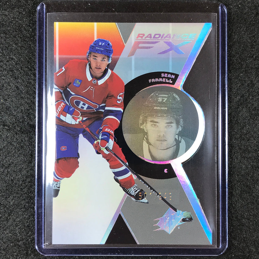 2023-24 SPx Hockey SEAN FARRELL Radiance FX Rookie Base 501/949 #91