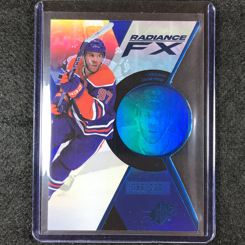 2023-24 SPx Hockey CONNOR MCDAVID Radiance FX Blue 56/299 #36
