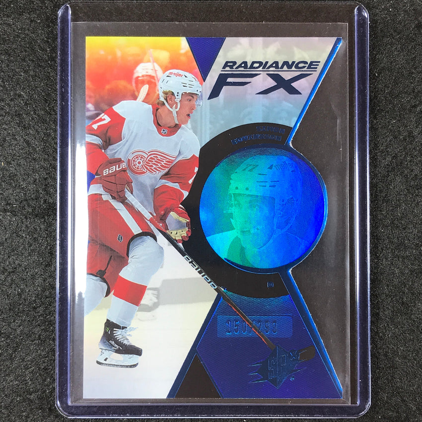 2023-24 SPx Hockey SIMON EDVINSSON Radiance FX Rookie Blue 150/299 #65