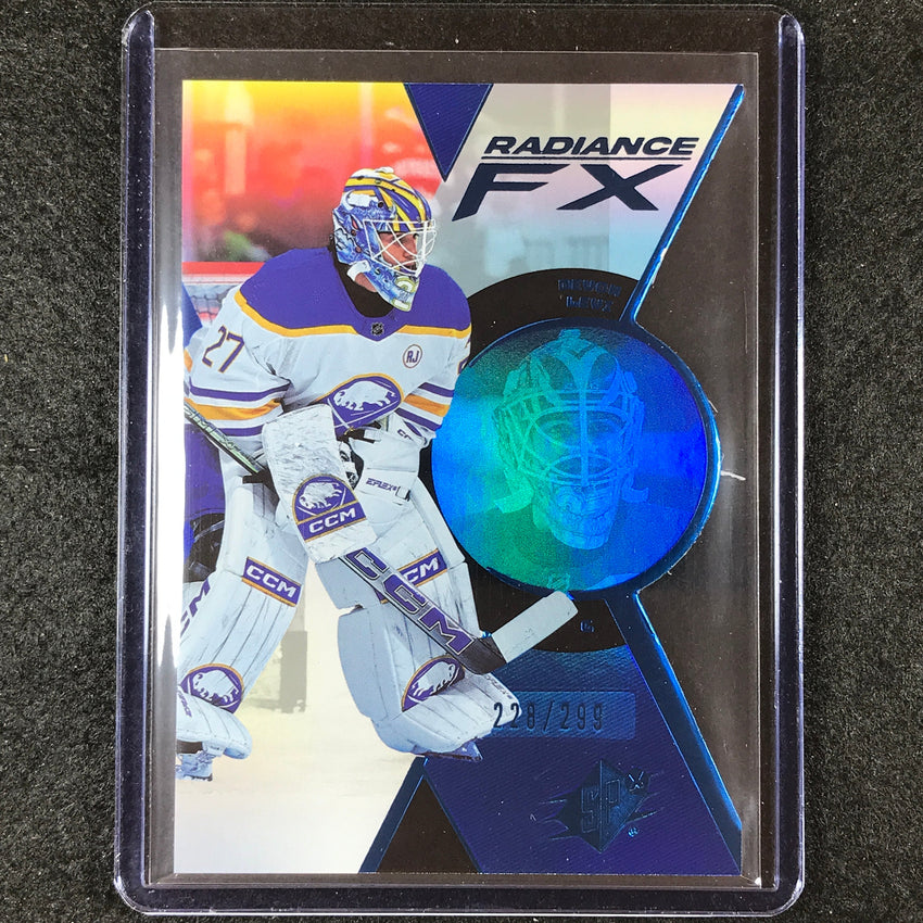 2023-24 SPx Hockey DEVON LEVI Radiance FX Rookie Blue 228/299 #75