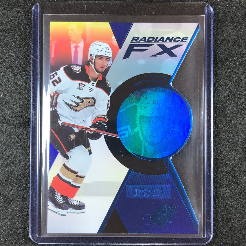 2023-24 SPx Hockey NIKITA NESTERENKO Radiance FX Rookie Blue 73/299 #95