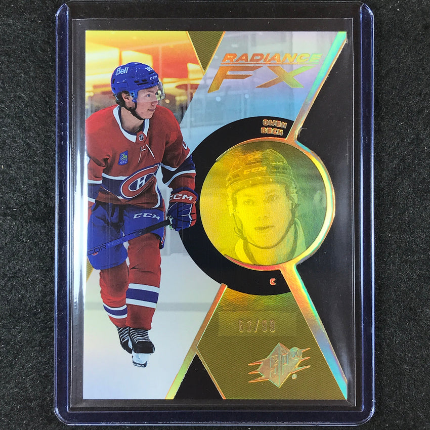 2023-24 SPx Hockey OWEN BECK Radiance FX Rookie Gold 63/99 #69