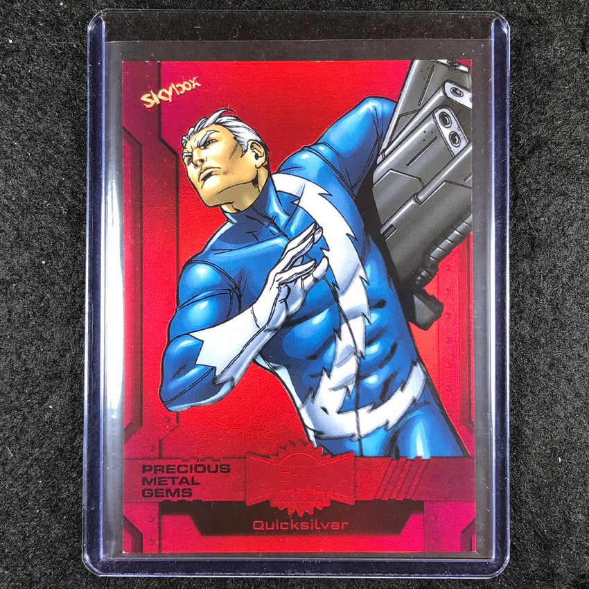 2024 Marvel Metal Universe Avengers QUICKSILVER Precious Metal Gems Red 22/100