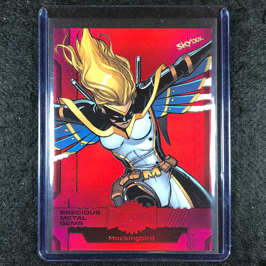 2024 Marvel Metal Universe Avengers MOCKINGBIRD Precious Metal Gems Red 13/100