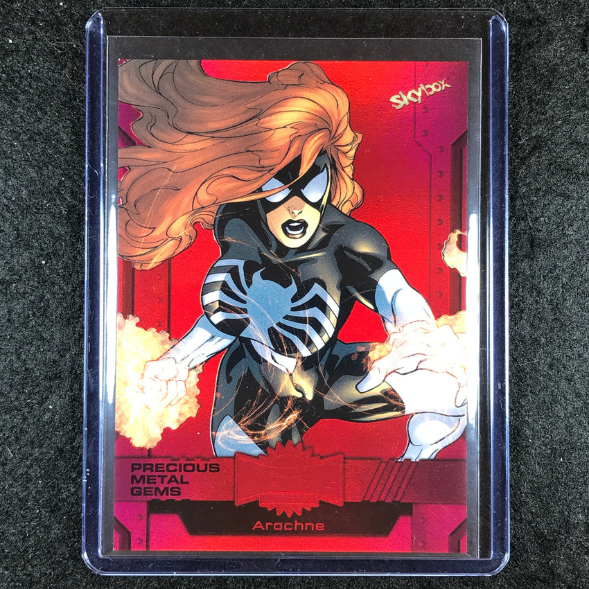 2024 Marvel Metal Universe Avengers ARACHNE Precious Metal Gems Red 97/100 #28